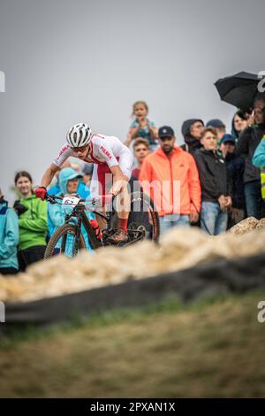 KAROL OSTASZEWSKI partecipa alla Mountain Bike al Campionato europeo di Monaco 2022. Foto Stock