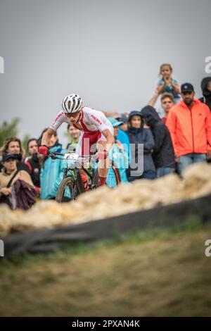 KAROL OSTASZEWSKI partecipa alla Mountain Bike al Campionato europeo di Monaco 2022. Foto Stock