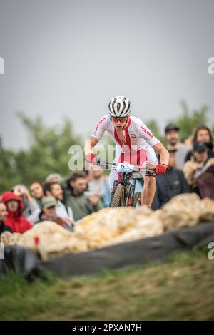 KAROL OSTASZEWSKI partecipa alla Mountain Bike al Campionato europeo di Monaco 2022. Foto Stock