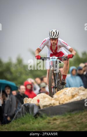 KAROL OSTASZEWSKI partecipa alla Mountain Bike al Campionato europeo di Monaco 2022. Foto Stock