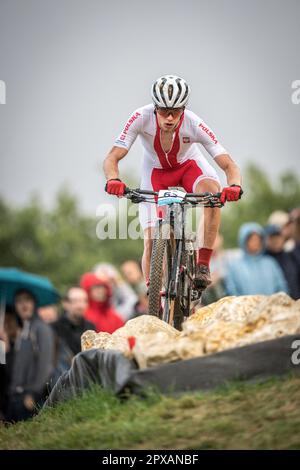 KAROL OSTASZEWSKI partecipa alla Mountain Bike al Campionato europeo di Monaco 2022. Foto Stock