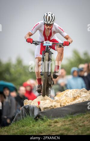 KAROL OSTASZEWSKI partecipa alla Mountain Bike al Campionato europeo di Monaco 2022. Foto Stock