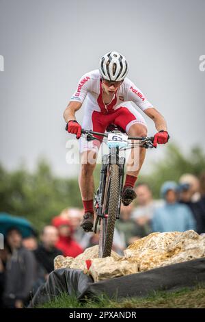 KAROL OSTASZEWSKI partecipa alla Mountain Bike al Campionato europeo di Monaco 2022. Foto Stock