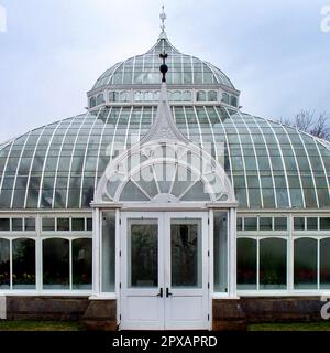 Ingresso esterno della sala Victoria al Phipps Conservatory, Pittsburgh, USA Foto Stock