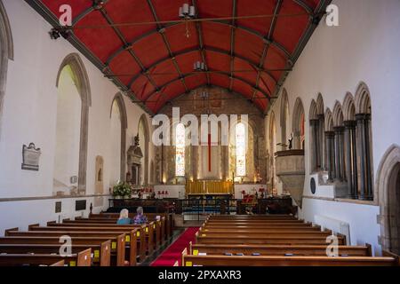 Beaulieu Parish chiesa, un tempo il refettorio dell'Abbazia di Beaulieu ora in rovina nella New Forest, Hampshire Foto Stock