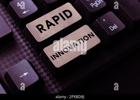 Didascalia concettuale Rapid Innovation, concetto che significa caratteristica di un sito web che algoritmi di motori di ricerca Foto Stock