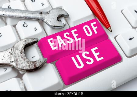 Display concettuale facilità d'uso, Word for User friendly facile da usare tecnologia semplice per tutti Foto Stock