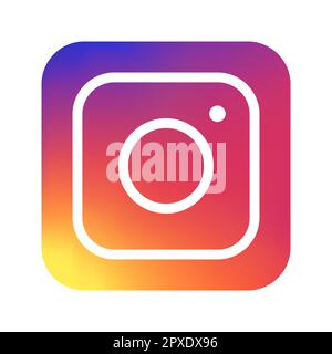 Vinnytsia, Ucraina - 27 aprile 2023. Icona Instagram dei social media più popolari. Disegno vettoriale Illustrazione Vettoriale