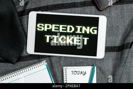 Calligrafia testo velocità Ticket, Word per test psicologico per la massima velocità di esecuzione di un compito Foto Stock