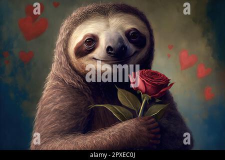 Sloth San Valentino. Foto Stock