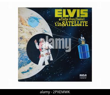 Elvis Presley - Aloha dalle Hawaii via satellite - Vintage L.P Music Vinyl Record Foto Stock