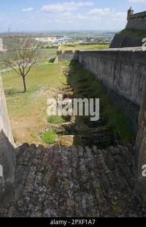 Elvas, Portogallo - 30 marzo 2023: Il Forte Santa Luzia si trova ad Alentejo, nella città di Elvas, distretto di Portalegre. Faceva parte della difesa di Foto Stock