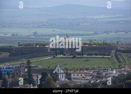 Elvas, Portogallo - 30 marzo 2023: Il Forte Santa Luzia si trova ad Alentejo, nella città di Elvas, distretto di Portalegre. Faceva parte della difesa di Foto Stock