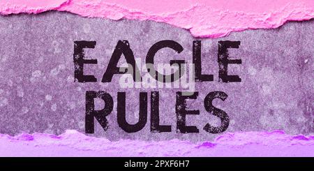 Visualizzazione concettuale Eagle Rules, Business mostra un'enorme serie di regole di progettazione che il layout deve superare Foto Stock