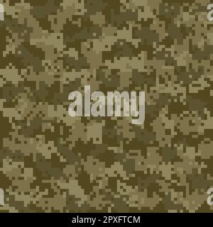 Modello di mimetizzazione digitale dei pixel. Struttura militare. Esercito astratto o caccia mascheramento ornamento. Illustrazione vettoriale. EPS 10. Illustrazione Vettoriale