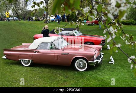 Praga, Repubblica Ceca. 29th Apr, 2023. Rari gioielli automobilistici (top selection of Rare Historic Passenger Cars) brillano a Praga, Repubblica Ceca, 29 aprile 2023. Foto: Michaela Rihova/CTK Photo/Alamy Live News Foto Stock