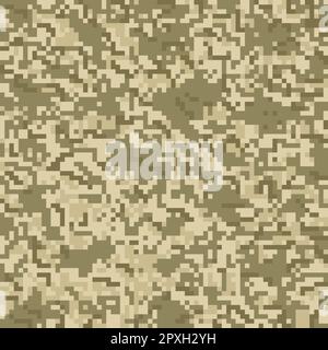 Modello di mimetizzazione digitale dei pixel. Struttura militare. Esercito astratto o caccia mascheramento ornamento. Illustrazione vettoriale. EPS 10. Illustrazione Vettoriale