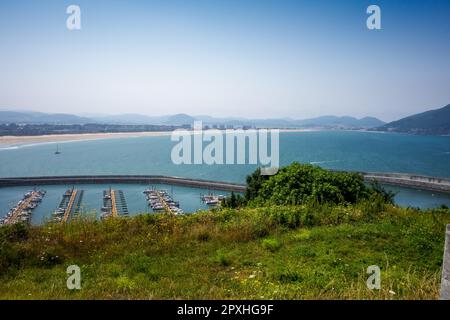 Vista aerea della città di Laredo in Cantabria, Spagna Foto Stock