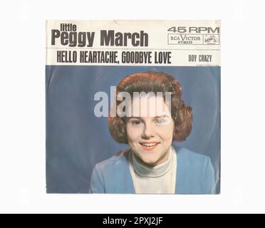 March Little Peggy - 1963 08 A - Vintage 45 R.P.M Music Vinyl Record Foto Stock