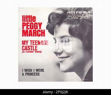 March Little Peggy - 1963 05 B - Vintage 45 R.P.M Music Vinyl Record Foto Stock