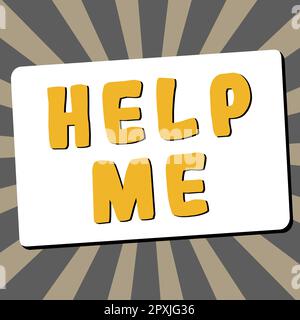 Scrittura visualizzare testo Aiutami, foto concettuale chiedendo a qualcuno di assisterti a gridare per esso lavoro di squadra Volontario Foto Stock