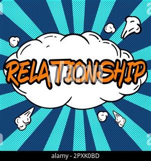 Scrittura a mano segno rapporto, vetrina aziendale sviluppo del processo di successo di crescita aziendale e lavoro di squadra Foto Stock