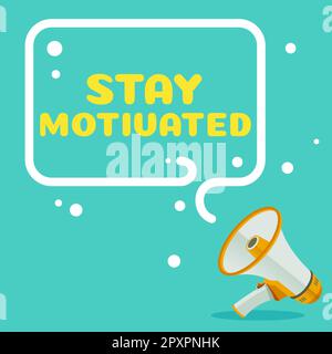 Ispirazione mostrando segno soggiorno motivato, foto concettuale ricompensa voi stessi ogni volta che raggiungete un obiettivo con conoscenza Foto Stock