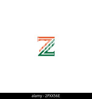Lettere alfabetiche iniziali logo monogramma LZ, ZL, Z e L. Illustrazione Vettoriale