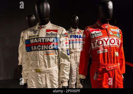 Mostra di vecchie auto da rally 'Età d'Oro del Rally' a MAUTO, Museo dell'Automobile di Torino. Foto Stock