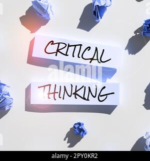 Ispirazione che mostra il pensiero critico del segno, sequenza di approccio di affari delle fasi di un progetto che richiede il tempo più lungo Foto Stock