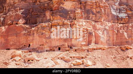 Antiche tombe di Dadan la capitale del regno di Lihyan, al Ula, Arabia Saudita Foto Stock