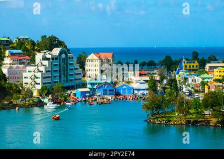 La voce Sceneic su Santa Lucia (Saint Lucian Creole French: Sent Lisi, French: Sainte-Lucie) è un paese isolano delle Indie Occidentali nel Carib Orientale Foto Stock