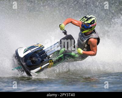 Moto d'acqua all'evento JSRA Championship di Rother Valley, Regno Unito Foto Stock