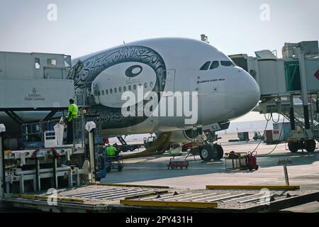 Aeroporto Internazionale di Dubai. DUBAI, Emirati Arabi Uniti - Aprile, 2023 Foto Stock