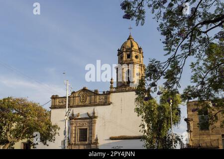 Vista diurna del Templo de San Agustin in Messico Foto Stock