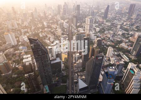 Veduta aerea del quartiere di Watthana a Bangkok, Thailandia Foto Stock