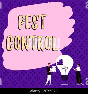 Testo che mostra Inspiration Pest Control. Vetrina aziendale uccidendo insetti distruttivi che attacca raccolti e bestiame Foto Stock