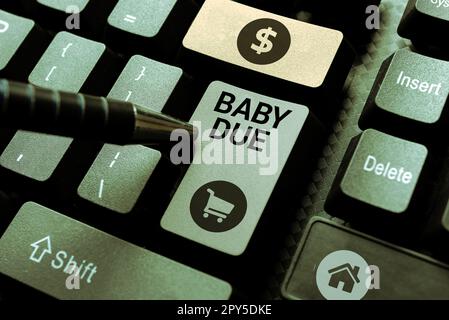 Didascalia concettuale Baby due. Approccio aziendale in procinto di nascere sotto impegno, in quanto il tempo previsto per essere pronto Foto Stock