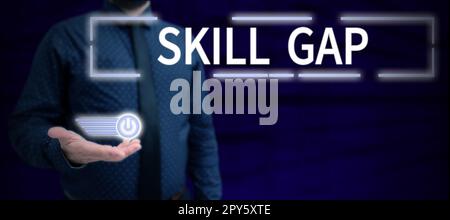 Didascalia concettuale - Gap di abilità. Concetto aziendale che fa riferimento alla debolezza o alla limitazione della conoscenza di una persona Foto Stock