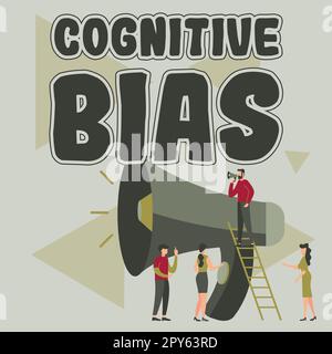 Segno di testo che mostra il bias cognitivo. Parola scritta sul trattamento psicologico per i disturbi mentali Foto Stock