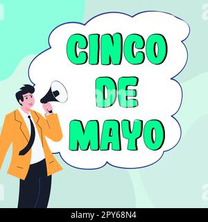 Didascalia concettuale Cinco De Mayo. Panoramica aziendale celebrazione messicana-americana tenutasi il 5 maggio Foto Stock