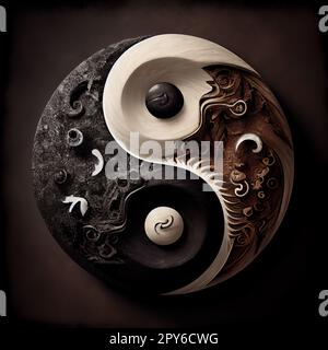 Bilanciati Yin e Yang Foto Stock