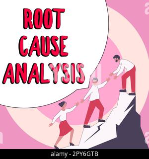 Scrittura a mano del testo analisi della causa principale. Presentazione aziendale metodo di risoluzione dei problemi identificare il guasto o il problema Foto Stock