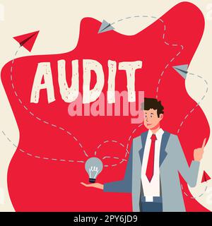 Verifica concettuale della visualizzazione. Concetto che indica una valutazione dello stato finanziario completo di un'attività aziendale Foto Stock