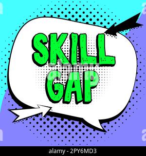 Didascalia concettuale - Gap di abilità. Panoramica aziendale che fa riferimento alla debolezza o alla limitazione della conoscenza di una persona Foto Stock
