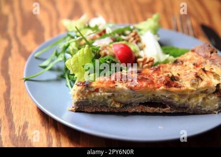 quiche (cibo dalla francia) come cibo di sottofondo molto bello Foto Stock