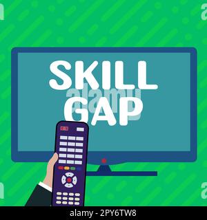 Didascalia concettuale - Gap di abilità. Concetto aziendale che fa riferimento alla debolezza o alla limitazione della conoscenza di una persona Foto Stock