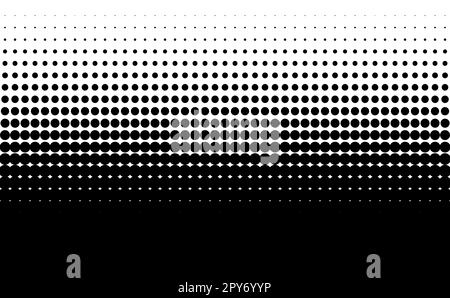 Transizione colore da nero a bianco - sfondo con punti sfumati Foto Stock