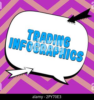 Ispirazione per mostrare le infografiche di Sign Trading. Rappresentazione visiva del concetto aziendale di informazioni o dati commerciali Foto Stock