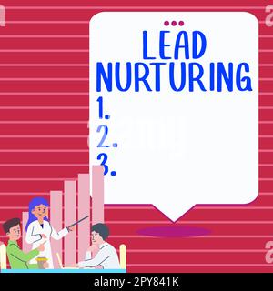 Didascalia concettuale Lead Nurturing. Metodo di concetto del Internet di costruzione di un rapporto con i clienti potenziali Foto Stock